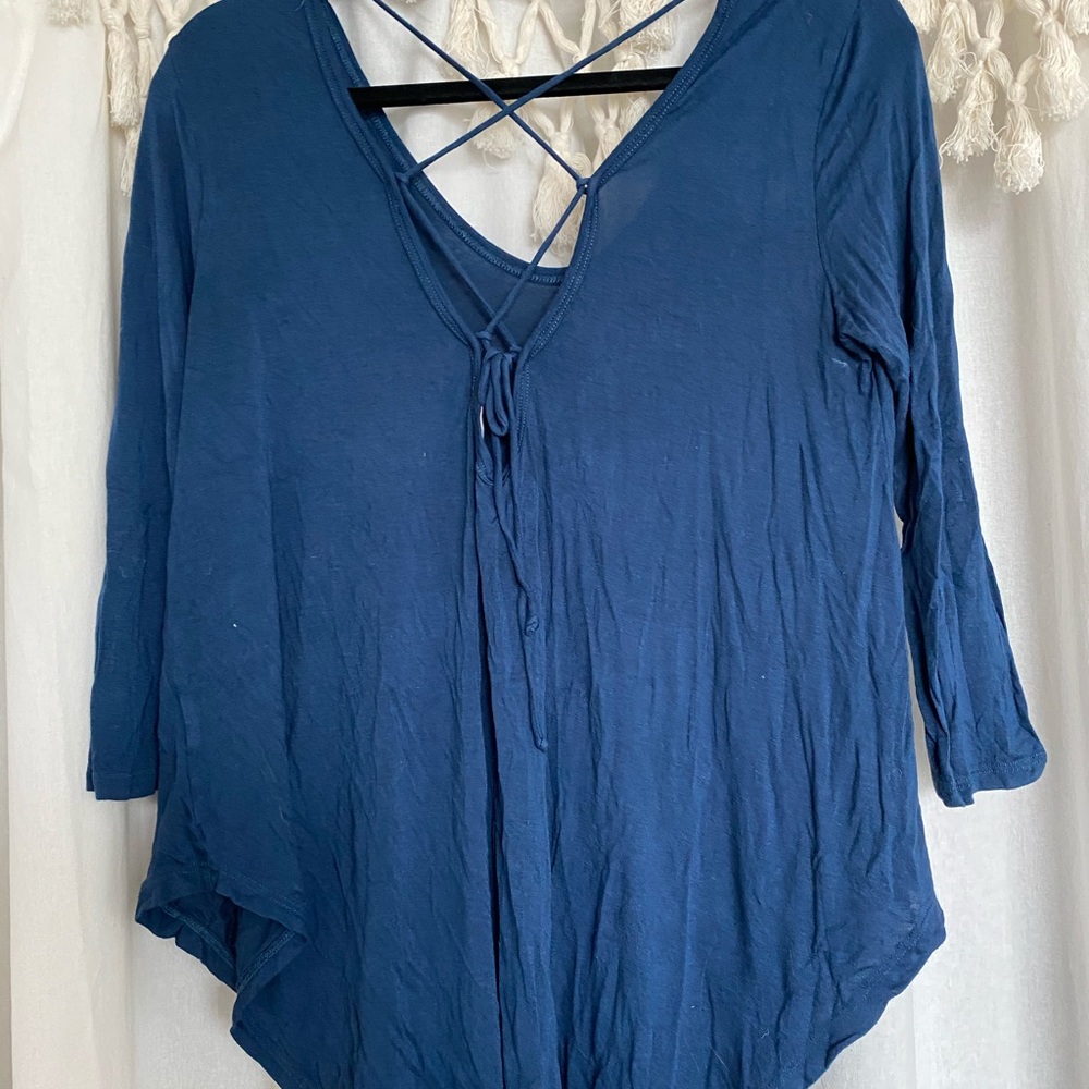 blue cotton top